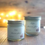 GRANDE ET PETITE BOUGIE MARRONS GLACES